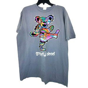 2020 Grateful Dead Dancing Bear XL Cotton Reprint Grey Crew Neck T-Shirt